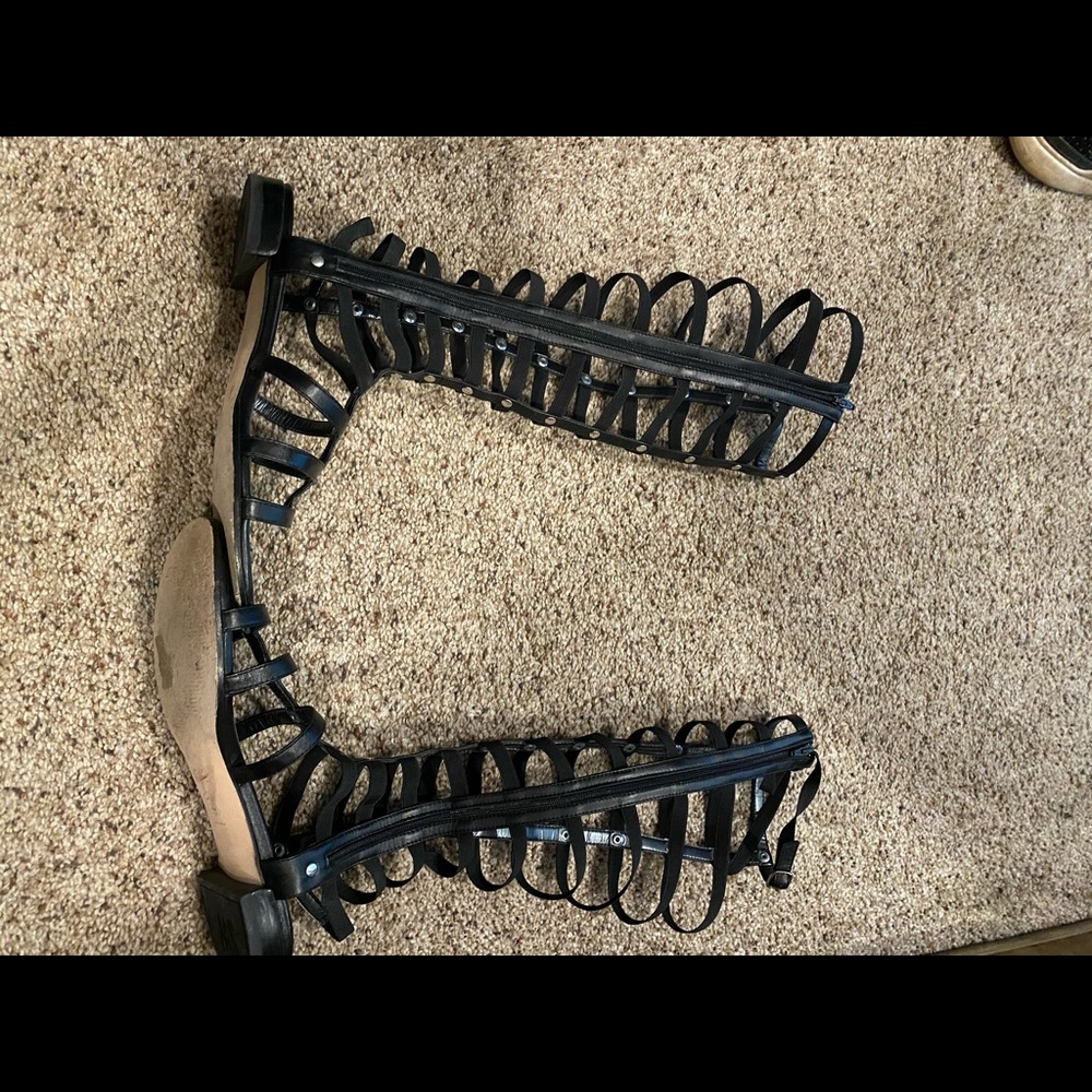 Stuart Weitzman Leather Gladiator Sandals